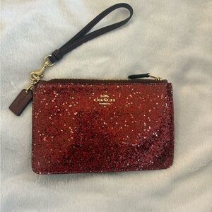Coach Sparkling Red Wristlet